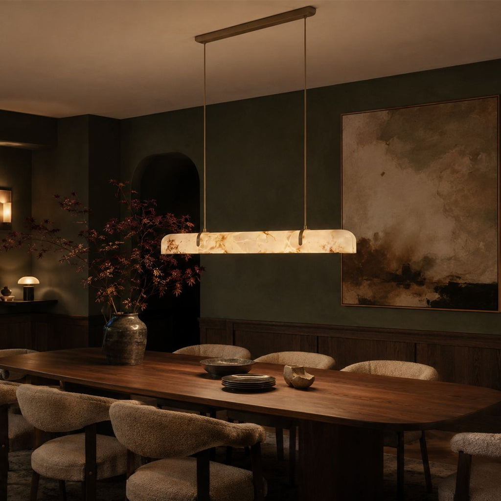 Astra Copper Alabaster Chandelier for Modern Dining Rooms and Kitchen Islands