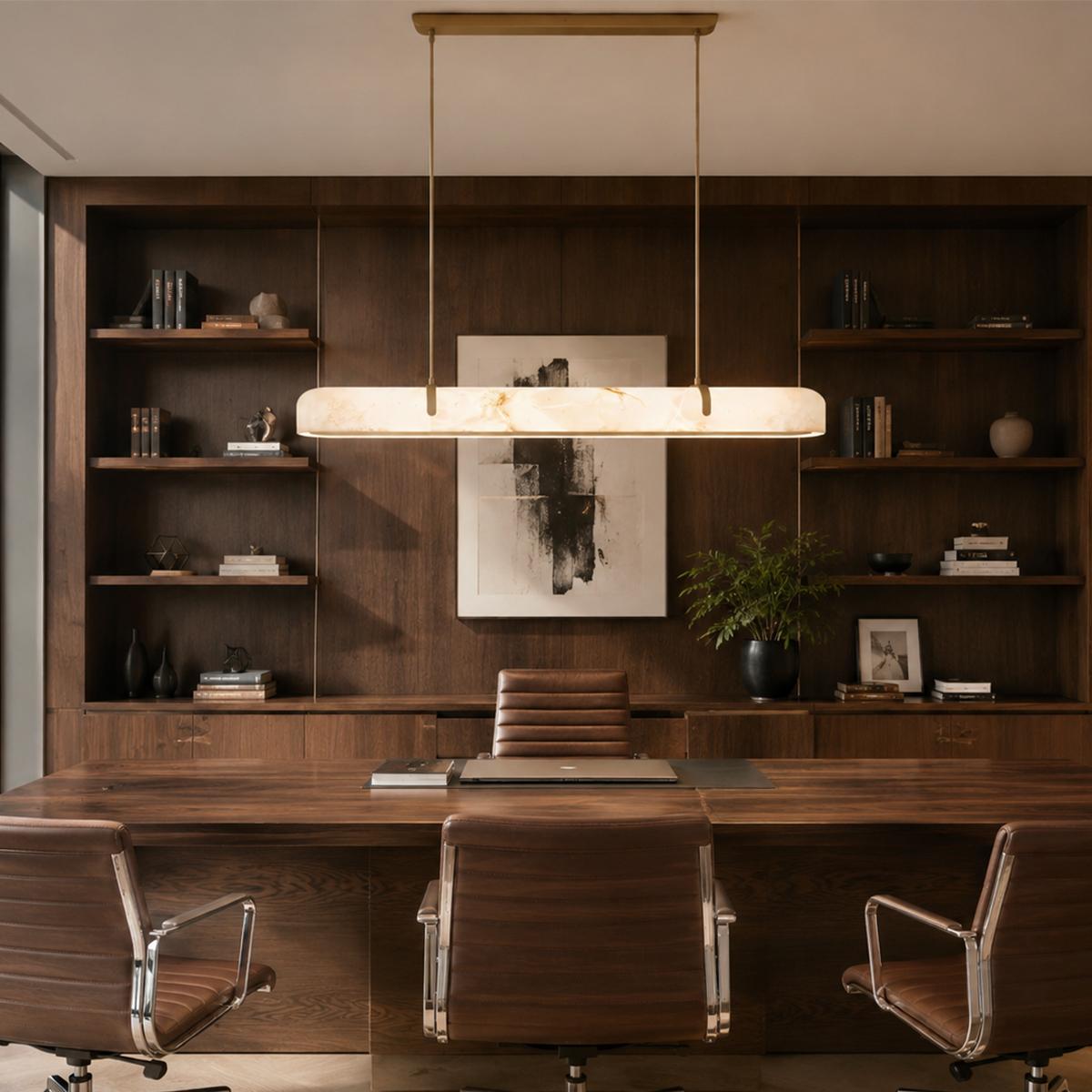 Astra Copper Alabaster Chandelier for Modern Dining Rooms and Kitchen Islands
