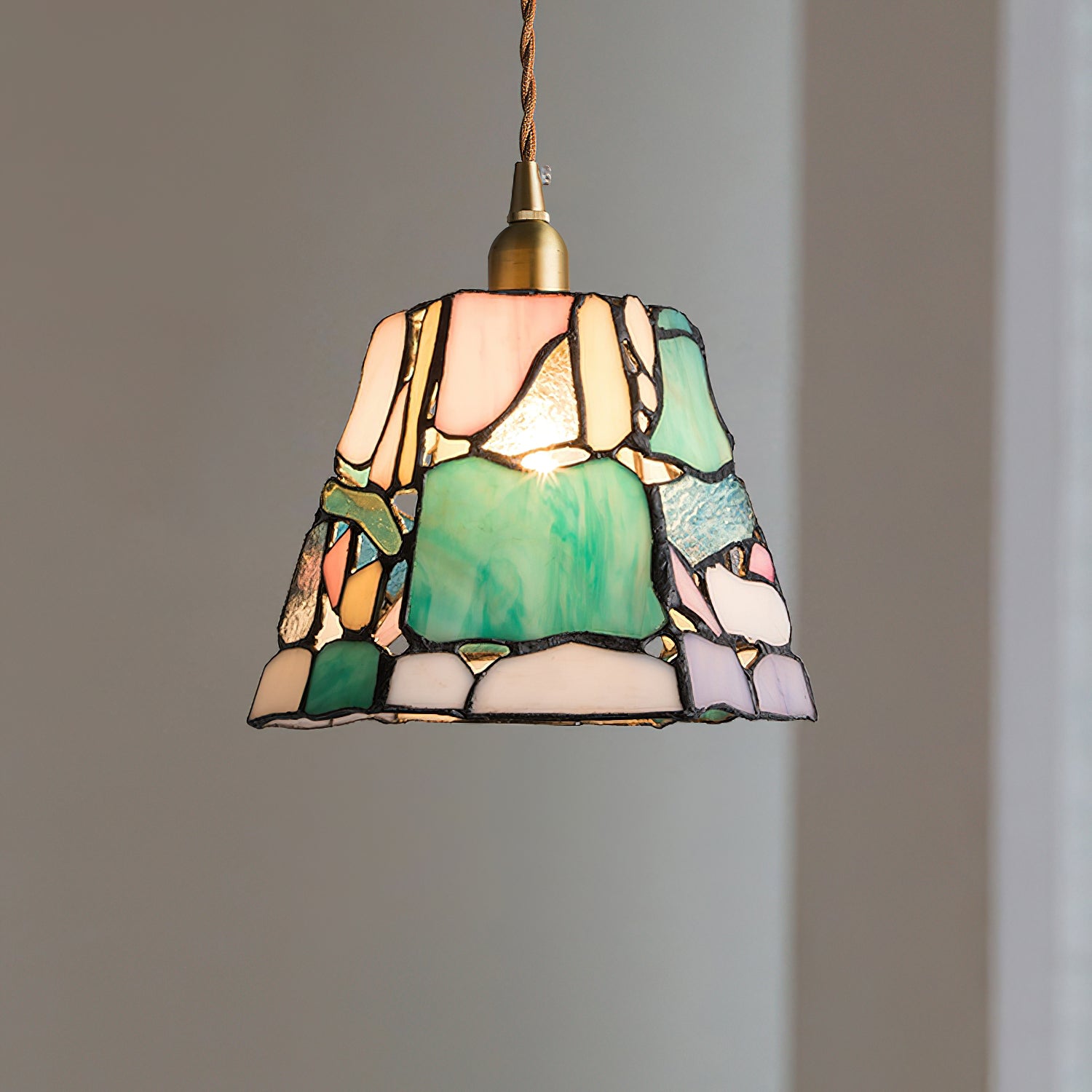 Mavine Tiffany-stil blyindfattede glas pendellampe | Fioriscas