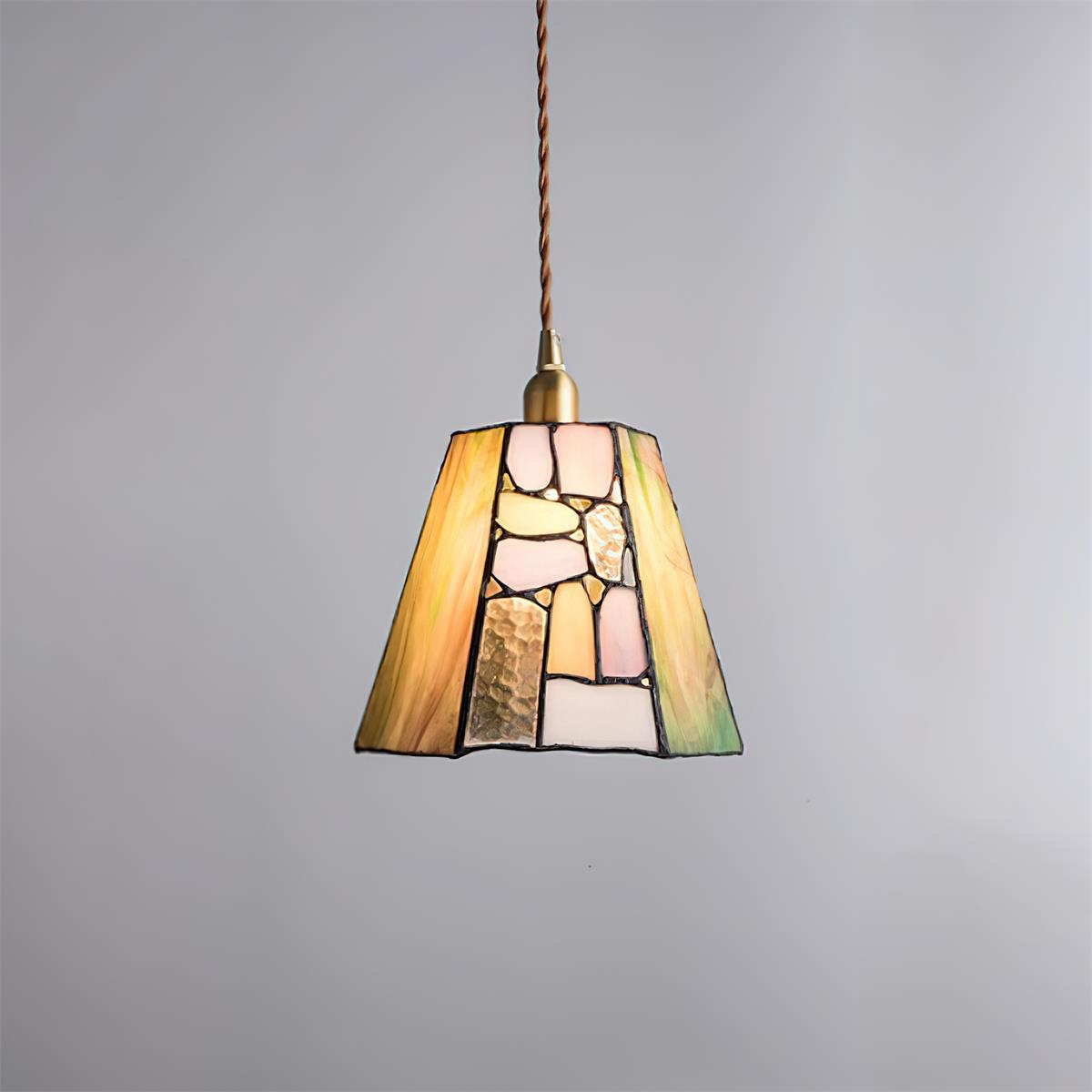 Mavine Tiffany-stil blyindfattede glas pendellampe | Fioriscas