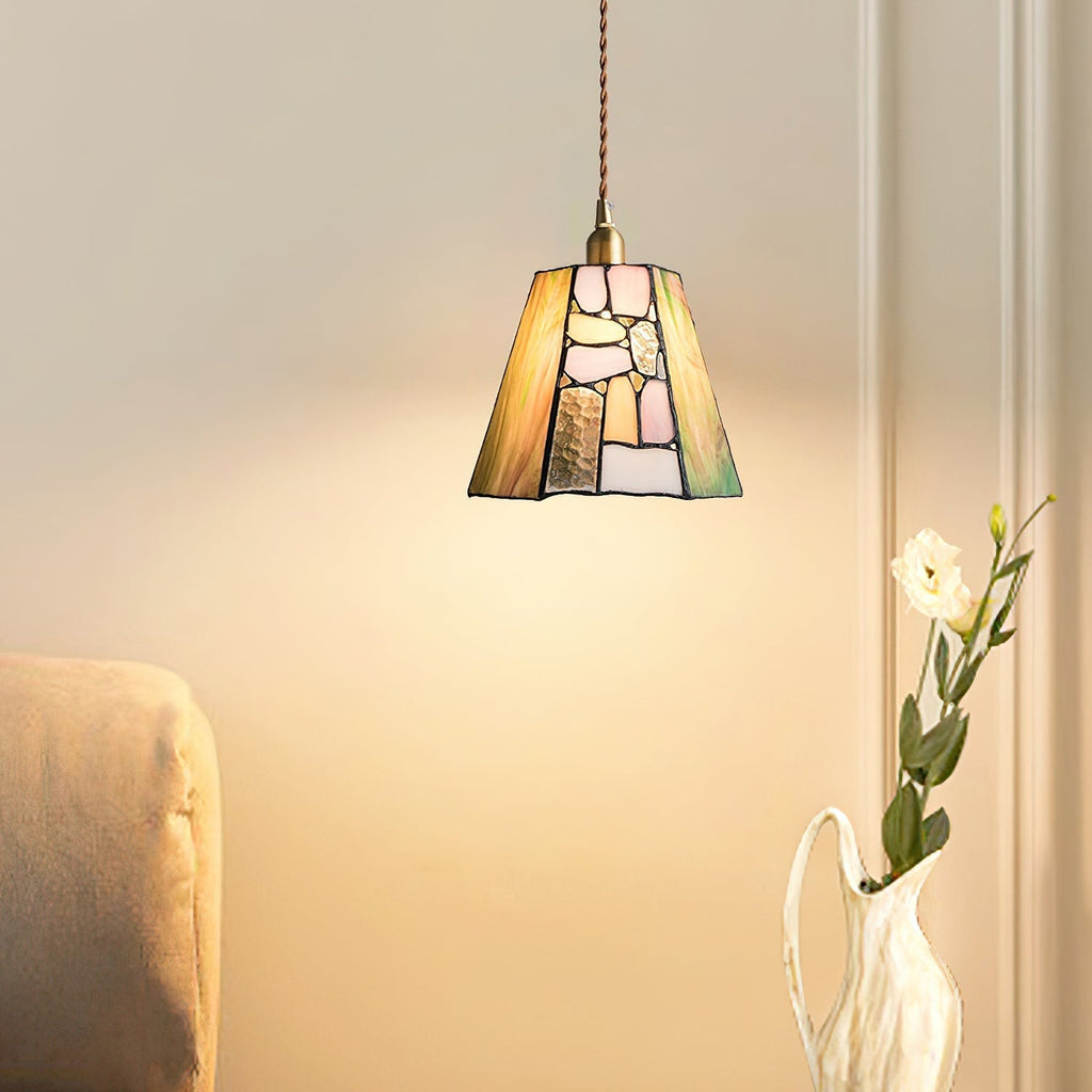 Mavine Tiffany-stil blyindfattede glas pendellampe | Fioriscas