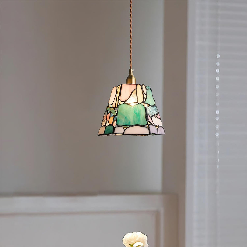 Mavine Tiffany-stil blyindfattede glas pendellampe | Fioriscas