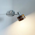 Wall Lamp Metal & Wood Barrel Shade Adjustable Mid-Century - Neutralighting