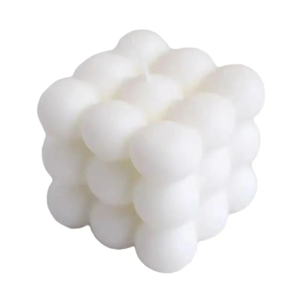 Vela de cubo de cera de soja hecha a mano, decorativa y fragante - Fioriscas