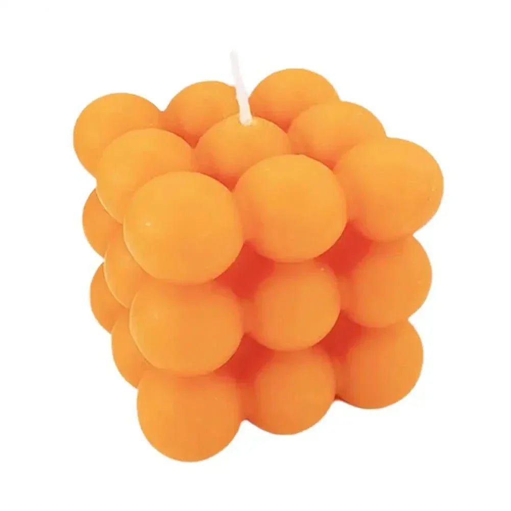 Vela de cubo de cera de soja hecha a mano, decorativa y fragante - Fioriscas