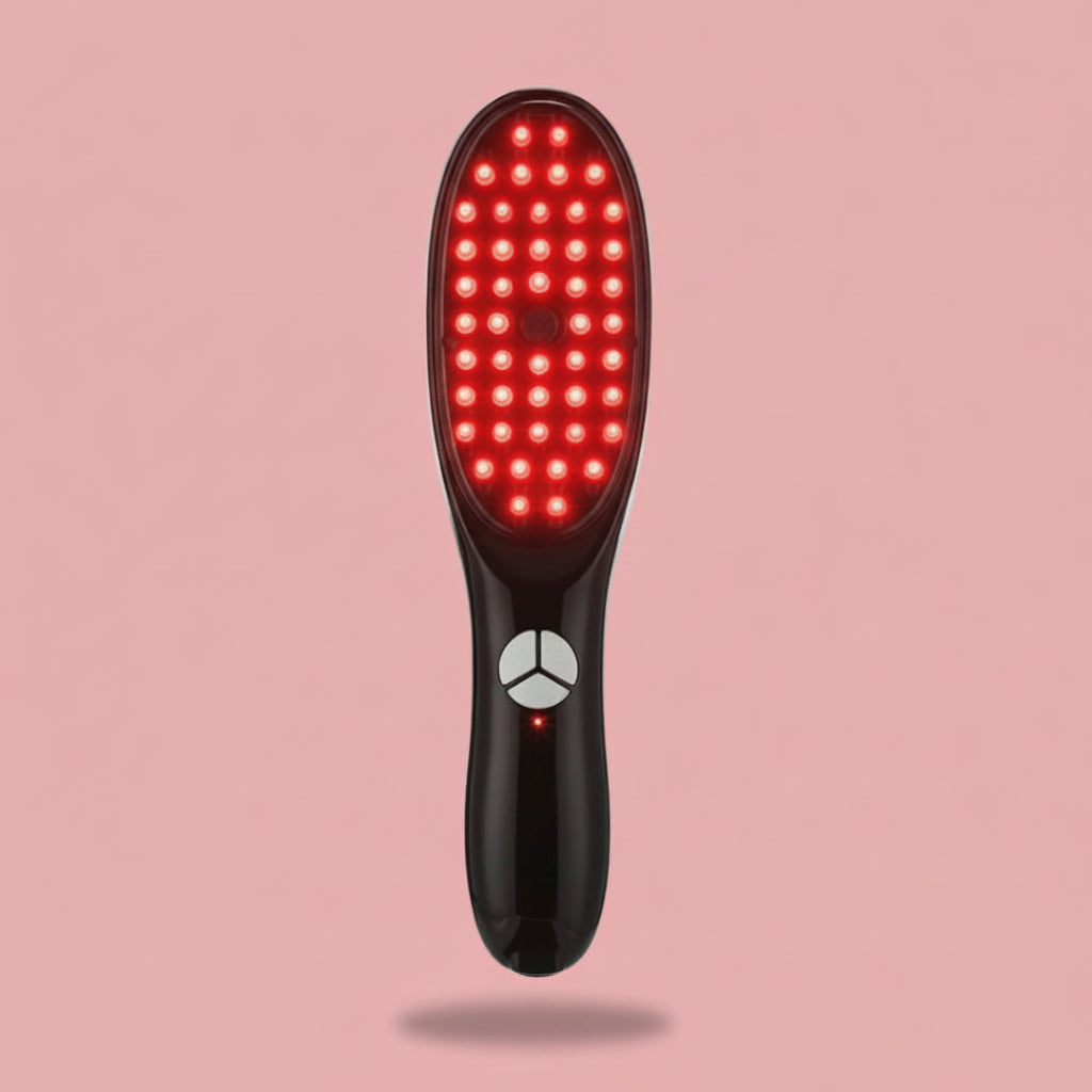 4-in-1-hiustenhoitoharja LED-valohoidolla ja päänahan hieronnalla | Fioriscas