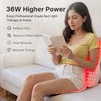 Großes Rotlichttherapie-Pad – 792 LEDs, 36 W für den gesamten Rücken und die Taille | Fioriscas