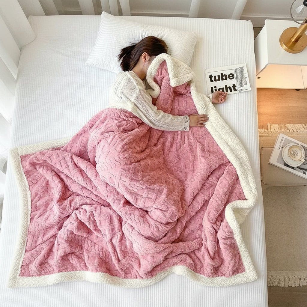 Cozy Wool Blanket for Home and Office - Fioriscas