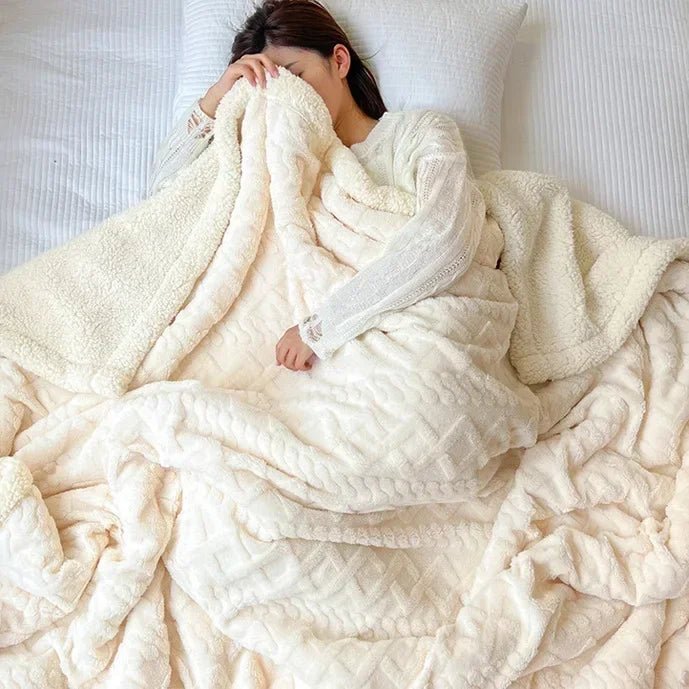 Cozy Wool Blanket for Home and Office - Fioriscas