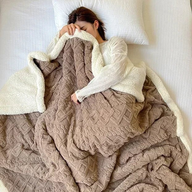 Cozy Wool Blanket for Home and Office - Fioriscas