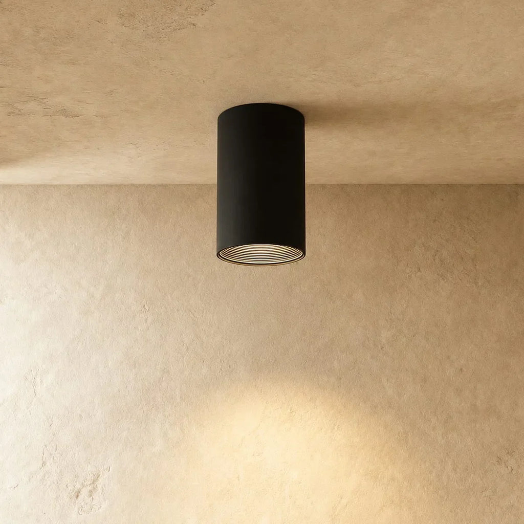 AuroraRidge LED válcové stropní svítidlo černý povrch