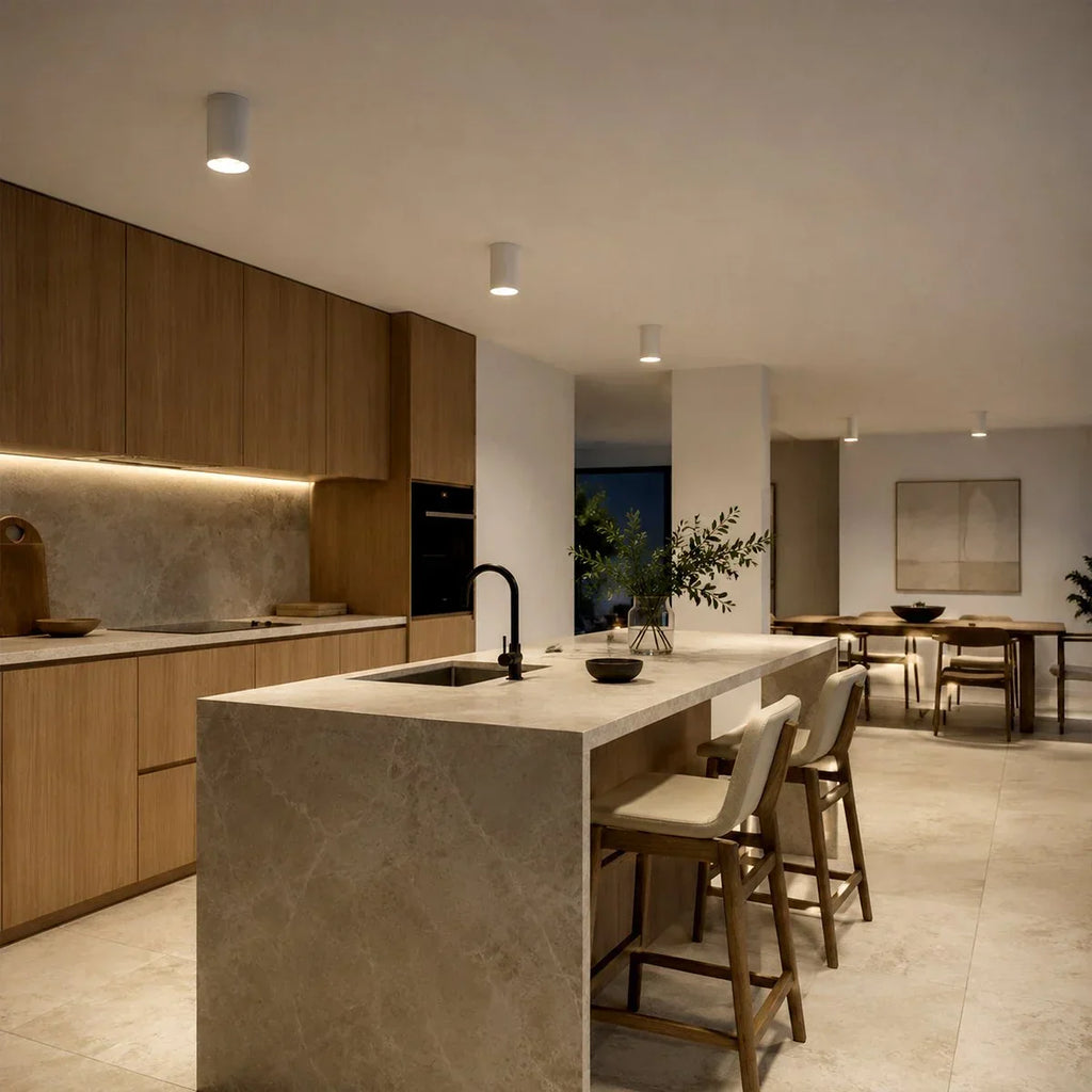 AuroraRidge LED válcové stropní svítidlo černý povrch