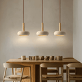 Retro lampa sufitowa LED z drewna i kamienia dla uspokajającej atmosfery - Fioriscas