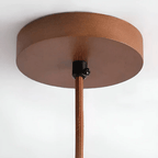 Retro lampa sufitowa LED z drewna i kamienia dla uspokajającej atmosfery - Fioriscas