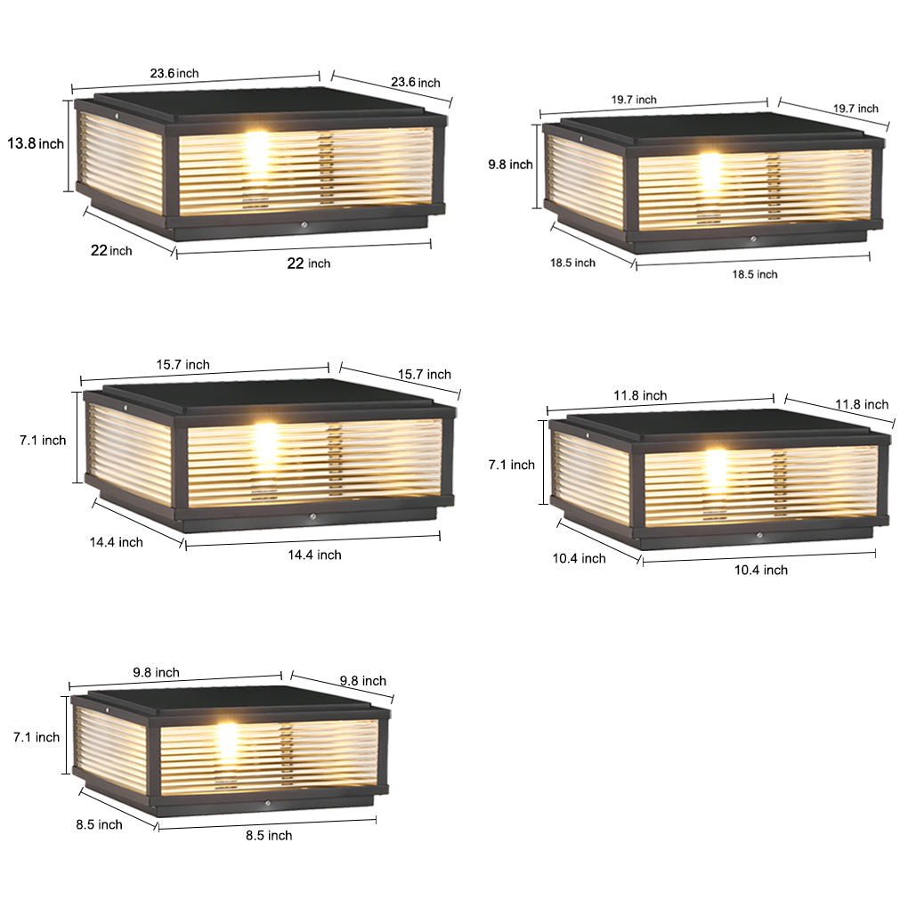 Lampada LED da pilastro per giardini, solare o cablata, con 3 temperature di colore
