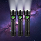 Type-C rechargeable LED flashlight with 100000 lumens for outdoor use - Fioriscas