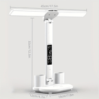 Mångsidig LED-skrivbordslampa med dubbla lamphuvuden, touchkontroll och USB-strömförsörjning - Fioriscas