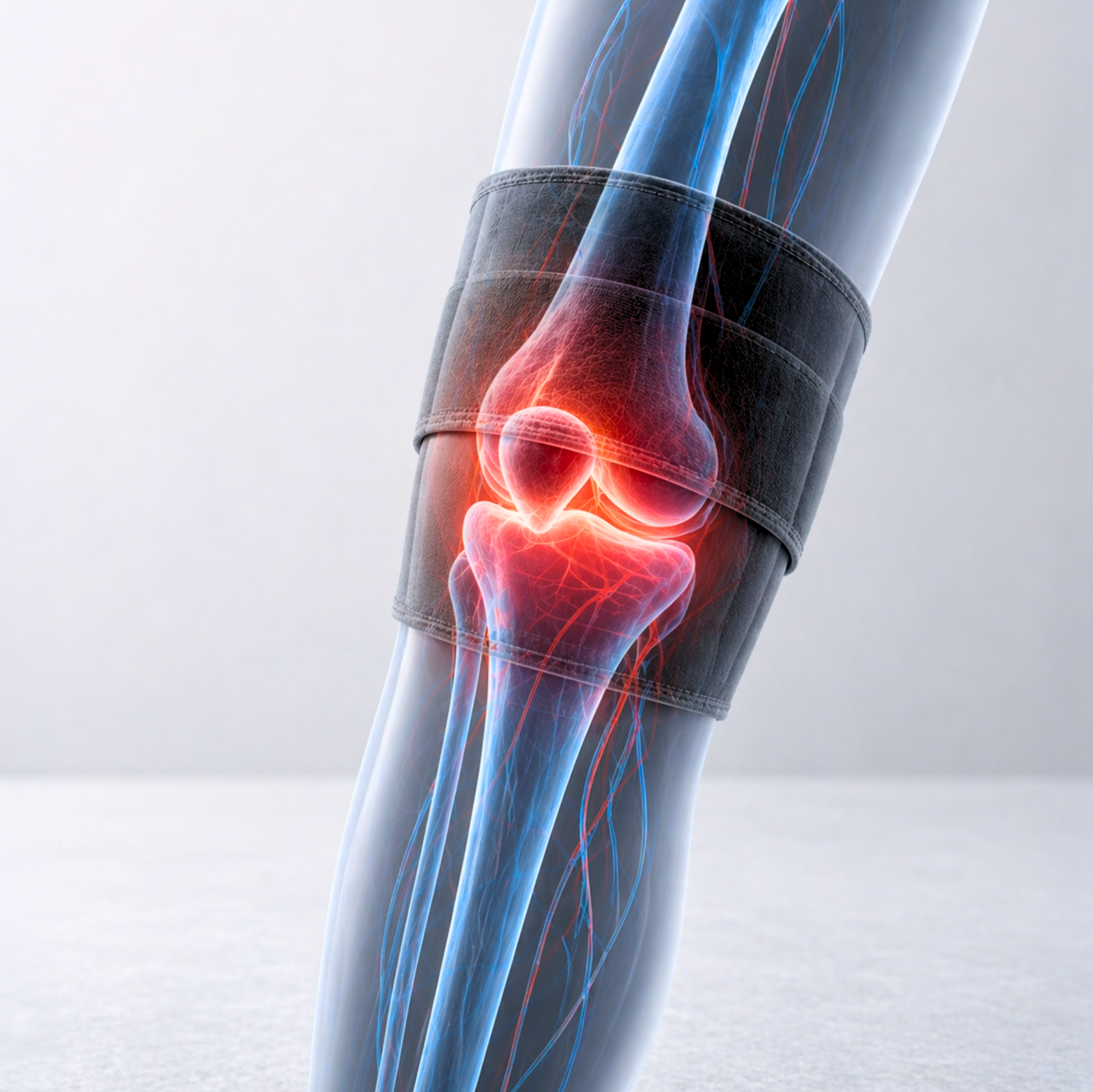 KneeRevive Pro — terapeutyczna podkładka na kolano ze światłem czerwonym 660 nm i 850 nm