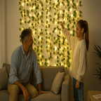 Luces de cadena con forma de hoja verde LED elegante (funcionan con batería) - Fioriscas