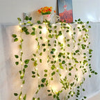 Luces de cadena con forma de hoja verde LED elegante (funcionan con batería) - Fioriscas