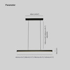 Lampada a sospensione lineare minimalista classica Orva in bianco e nero | Fioriscas