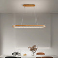 LumaWood houten en metalen led-hanglamp voor eetkamers, 2 lengtes