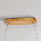 LumaWood houten en metalen led-hanglamp voor eetkamers, 2 lengtes
