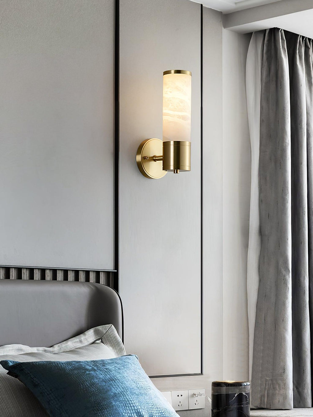 Applique murale minimaliste en albâtre Kaia | Fioriscas