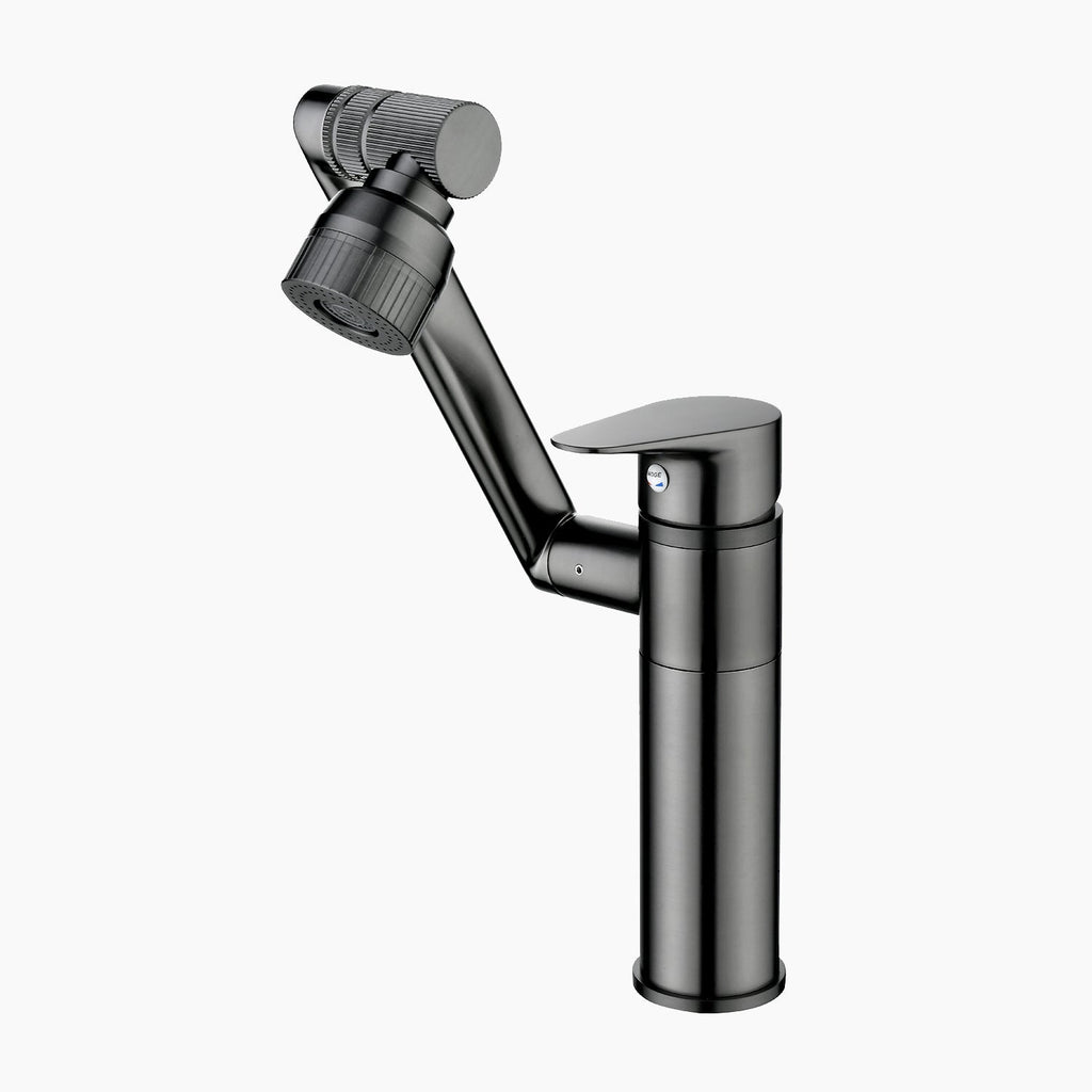 Rotating-Head Single-Hole Sink Faucet, Corrosion-Resistant Finish