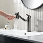 Rotating-Head Single-Hole Sink Faucet, Corrosion-Resistant Finish