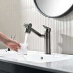 Rotating-Head Single-Hole Sink Faucet, Corrosion-Resistant Finish