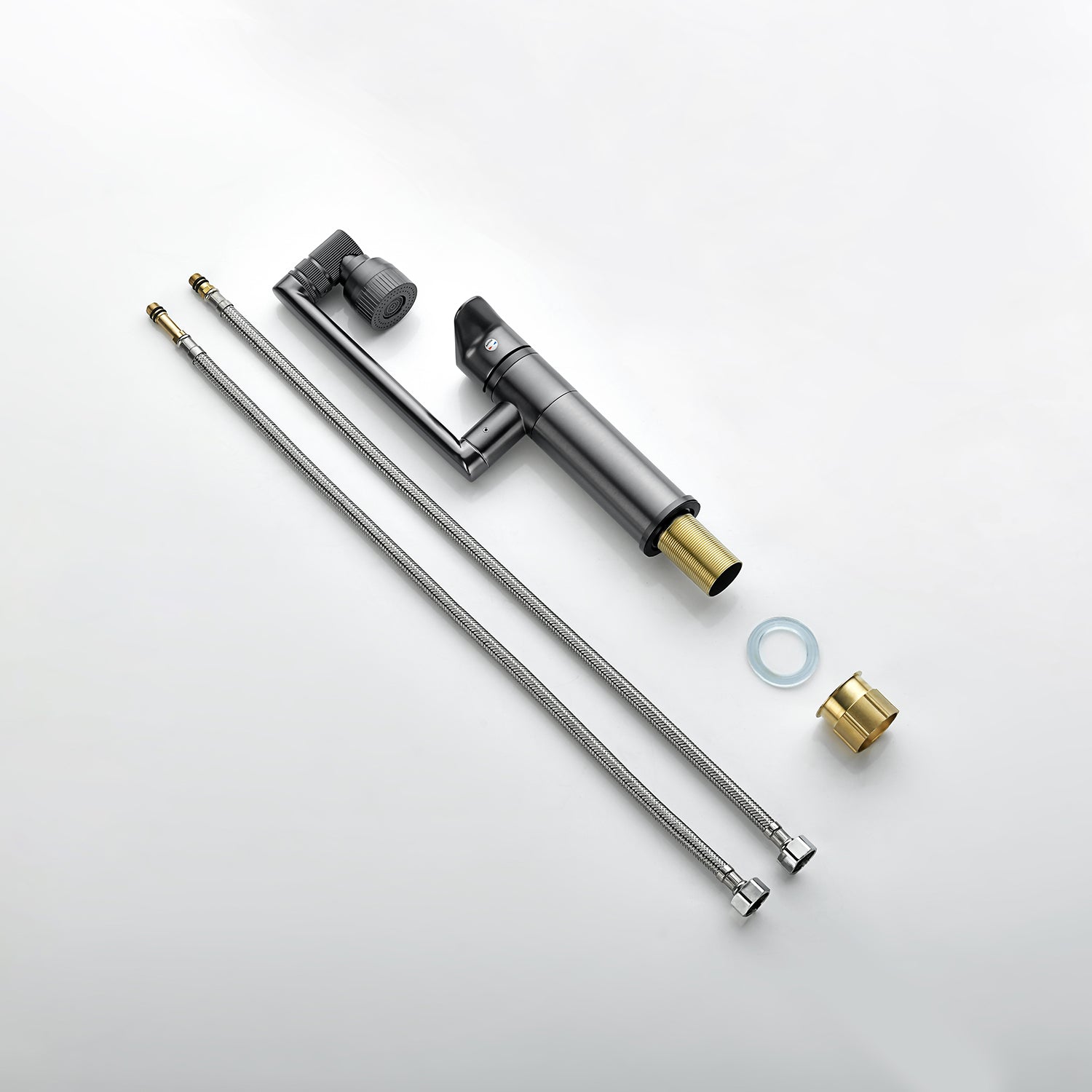 Rotating-Head Single-Hole Sink Faucet, Corrosion-Resistant Finish