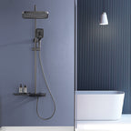 Měděný sprchový systém s LED světlem bez baterie a displejem teploty