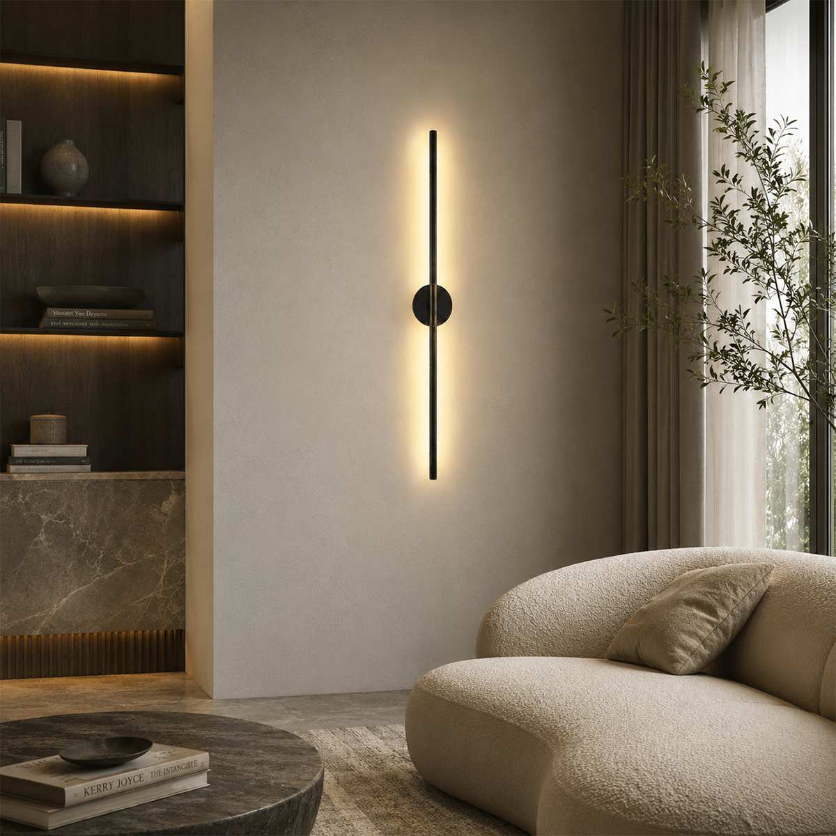 Opaline LED cső fali lámpa alumíniumból modern hangulathoz  