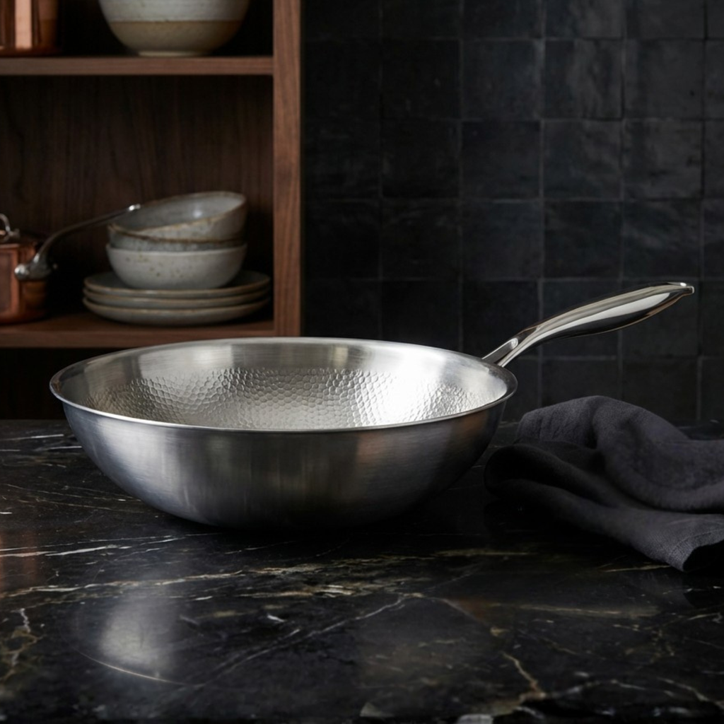 Stegepande i rent titanium, belægningsfri stegeoverflade, 32-36 cm