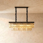 Lampadario Lumiere Crystal Halo che emana fascino hollywoodiano in nero o oro