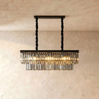 Lampadario Lumiere Crystal Halo che emana fascino hollywoodiano in nero o oro