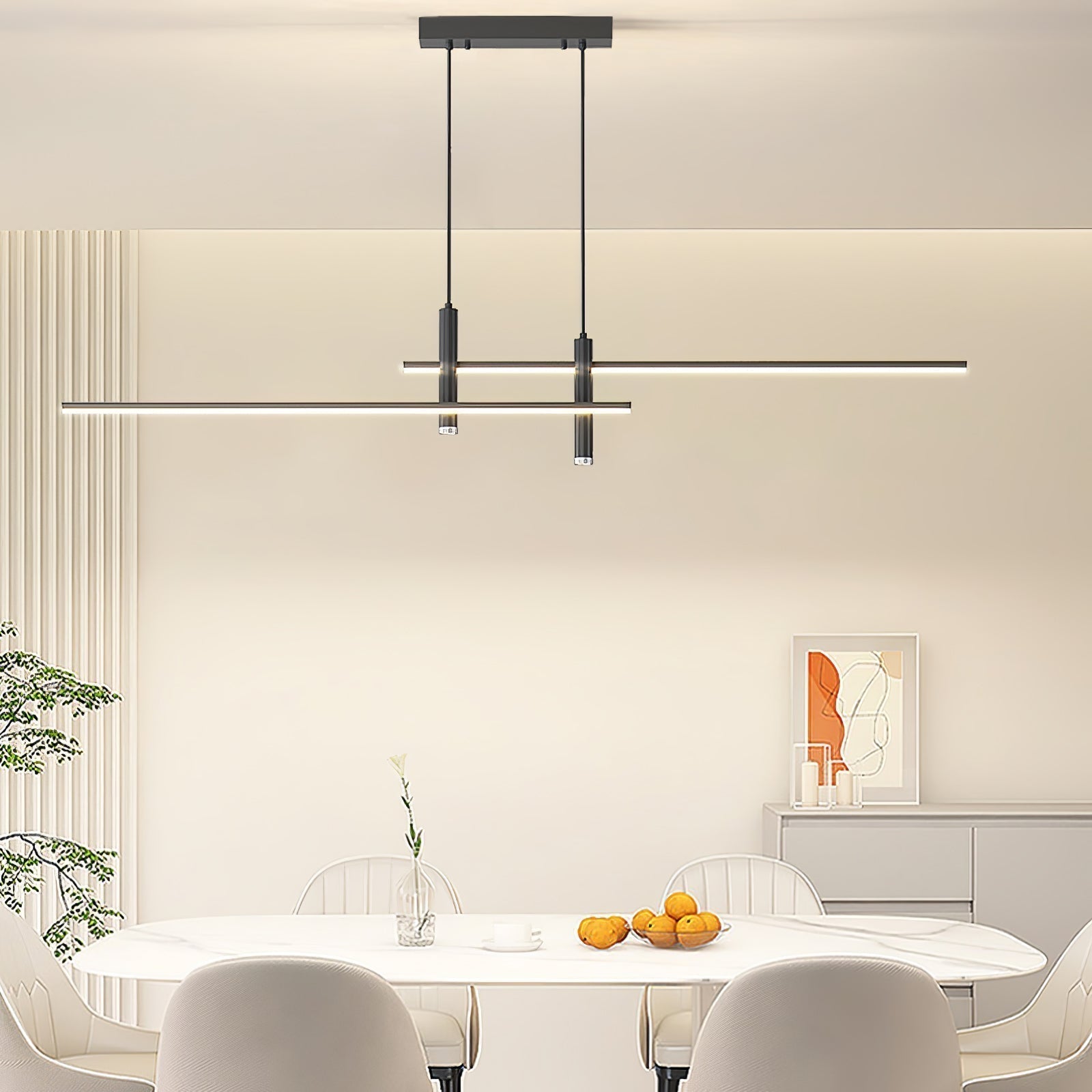 Pendelleuchte mit linearer Silhouette, Nexa LED-Esszimmerleuchte