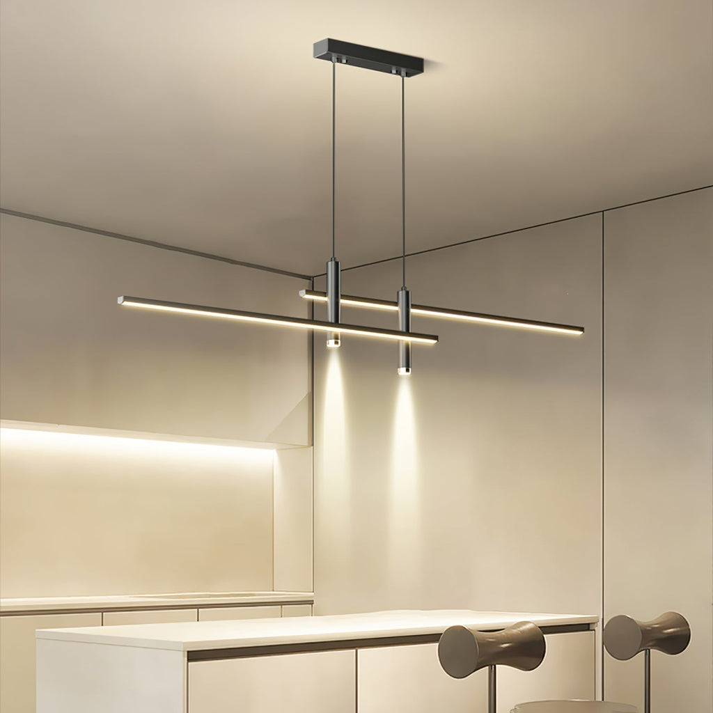 Pendelleuchte mit linearer Silhouette, Nexa LED-Esszimmerleuchte