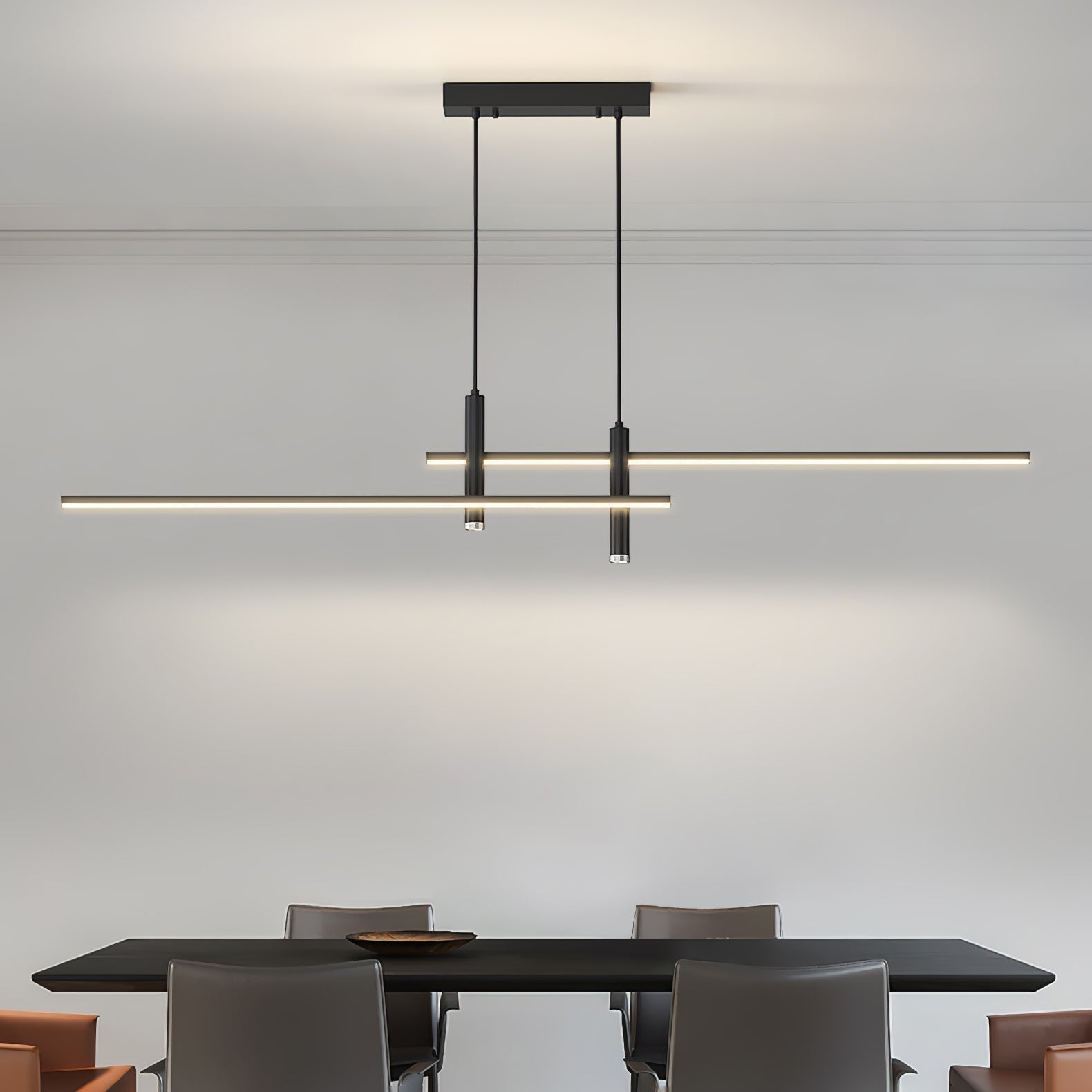 Pendelleuchte mit linearer Silhouette, Nexa LED-Esszimmerleuchte