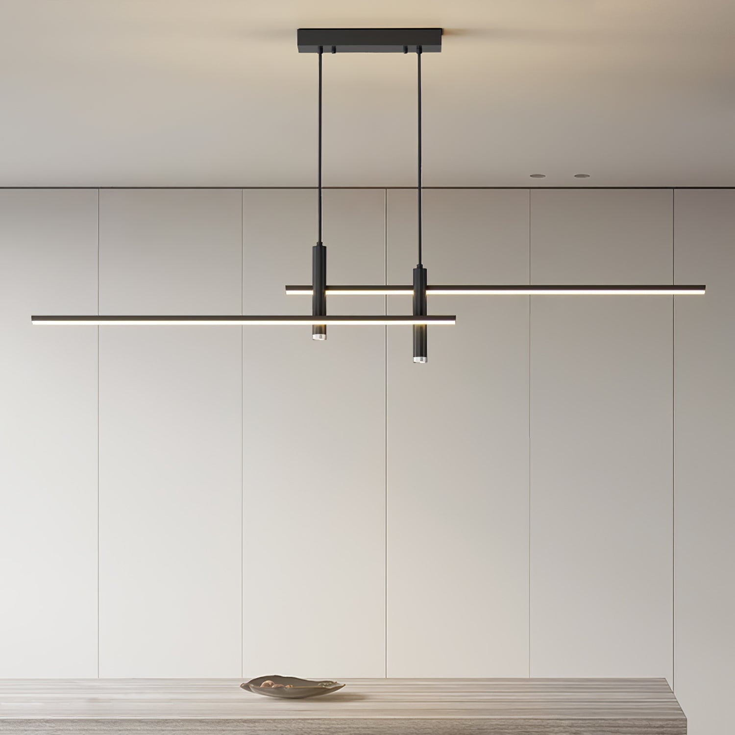 Pendelleuchte mit linearer Silhouette, Nexa LED-Esszimmerleuchte