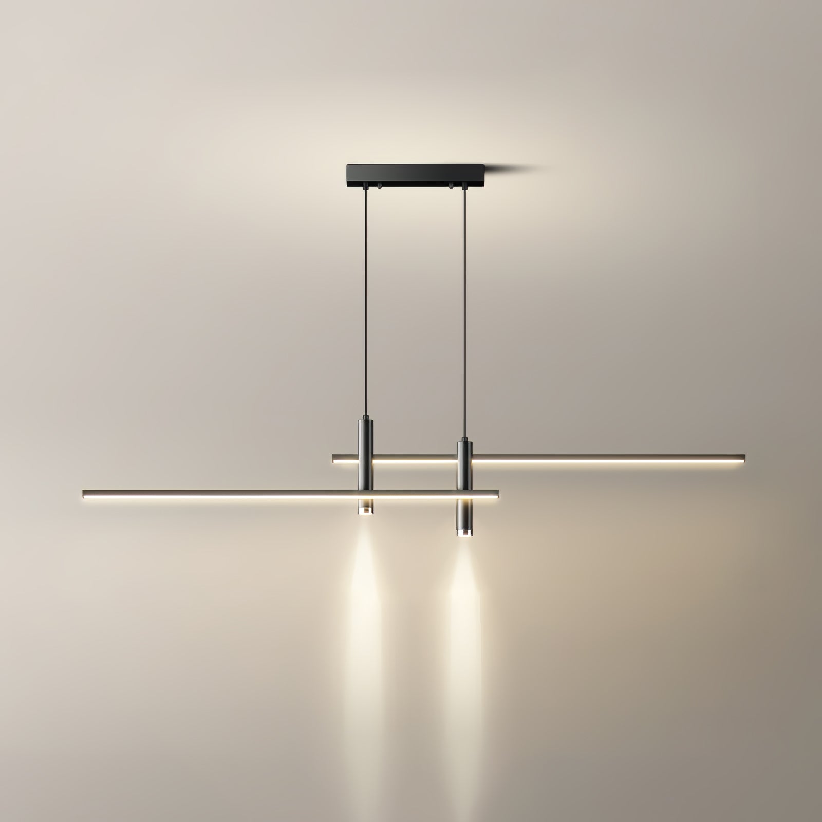 Pendelleuchte mit linearer Silhouette, Nexa LED-Esszimmerleuchte
