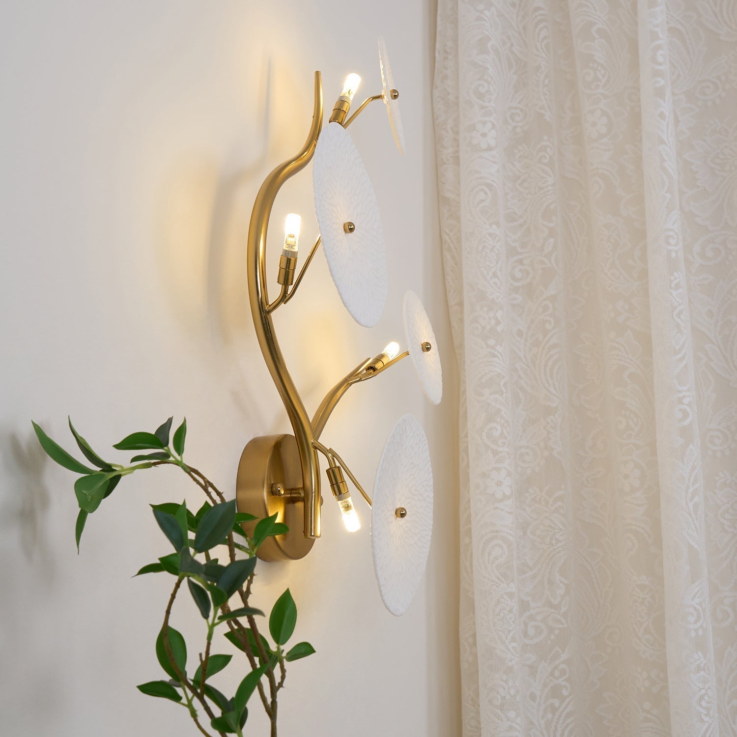Kaivo Lotusblad Wandlamp | Fioriscas
