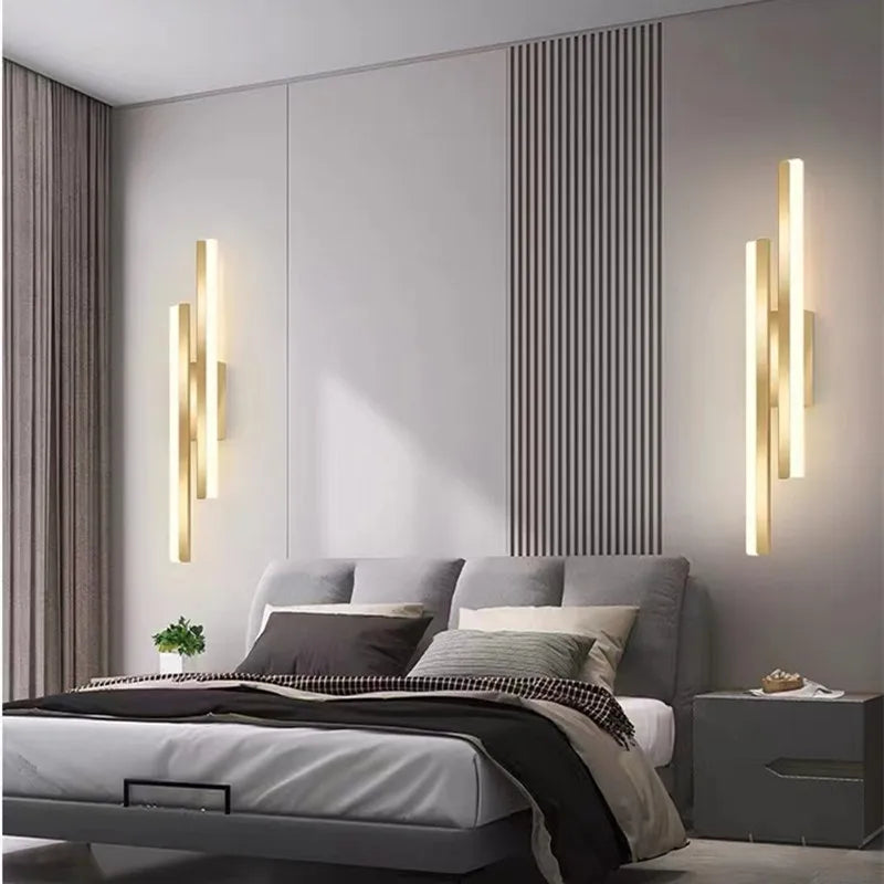 Nástěnné LED svítidlo LumiGlow, minimalistické nástěnné světlo do chodby ve zlaté nebo černé barvě