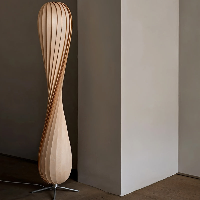 Stojací lampa Lumina Twist s uklidňujícím LED světlem do obývacího pokoje a ložnice | Fioriscas