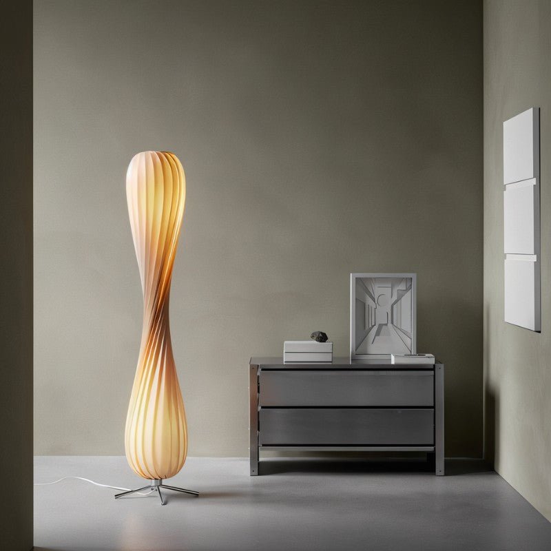 Stojací lampa Lumina Twist s uklidňujícím LED světlem do obývacího pokoje a ložnice | Fioriscas