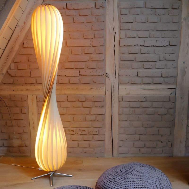 Stojací lampa Lumina Twist s uklidňujícím LED světlem do obývacího pokoje a ložnice | Fioriscas