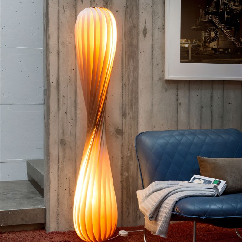 Stojací lampa Lumina Twist s uklidňujícím LED světlem do obývacího pokoje a ložnice | Fioriscas
