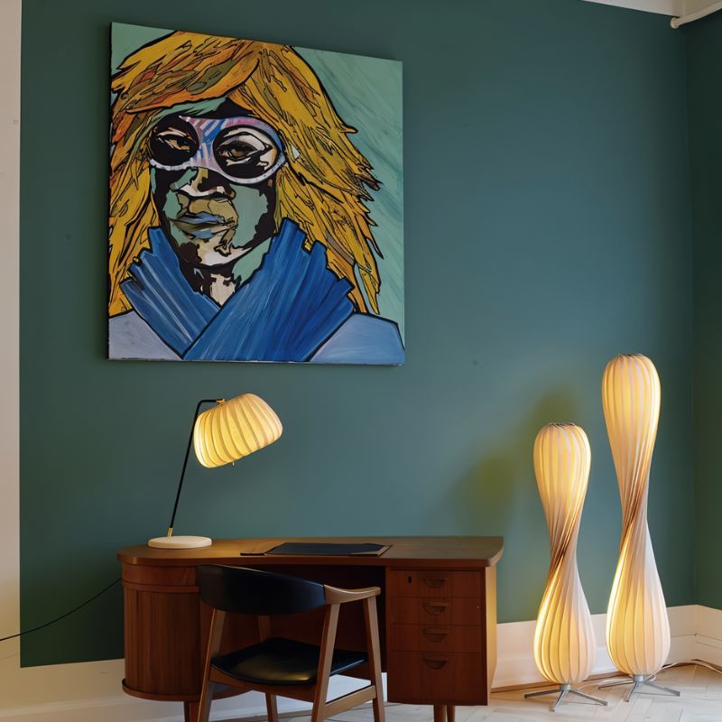 Stojací lampa Lumina Twist s uklidňujícím LED světlem do obývacího pokoje a ložnice | Fioriscas