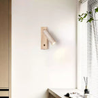 Applique murale cylindrique en travertin avec spot Ornoria | Fioriscas